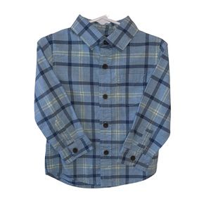 Cat & Jack button up flannel shirt. Boys size 2T.
